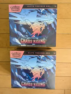 2x Pokemon Chaos Rising Elite Trainer Box ETBs - Very Sm Corner Issue Free Ship - Image 1