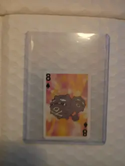 1999 Pokemon Weezing Mini Playing Card Poker Bicycle 8 of Spades - Image 3