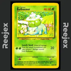 Bulbasaur - 44/102 - Common - Base Set - Pokemon Card - HP - Image 1