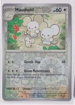 Pokemon Scarlet and Violet Paldea Evolved 168/193 Maushold Reverse Holos - Image 1