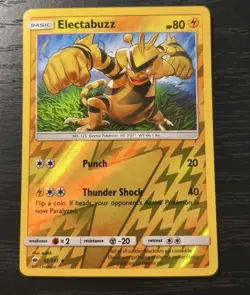 Pokemon Burning Shadows Electabuzz Reverse Holo Uncommon Card 42/147 LP - Image 1