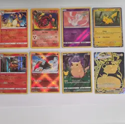 Pokemon TCG Holo Foil Lot of 10 Charizard Mew Pikachu Celebrations 2021 EN - Image 1