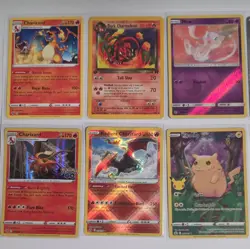 Pokemon TCG Holo Foil Lot of 10 Charizard Mew Pikachu Celebrations 2021 EN - Image 2