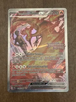Pokemon Team Rocket's Moltres ex - Destined Rivals Stamped Promo 229/182 - Image 1