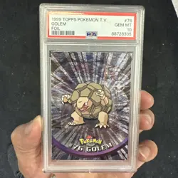 2000 TOPPS FOIL POKEMON T.V. #76 GOLEM PSA 10 - Image 1