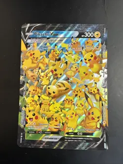 Pikachu V-Union Holo Promo Sword & Shield Promo Pokemon MP (Jumbo Card) - Image 1