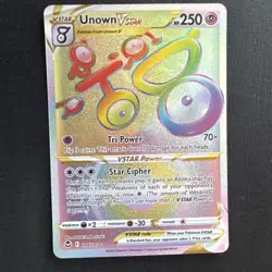Unown VSTAR - 199/195 - Pokemon Silver Tempest Secret Rare Card NM - Image 1