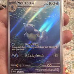 Pokemon TCG Wartortle 171/165 Sv: Scarlet & Violet 151 IR Holo Full Art 2023 EN - Image 1