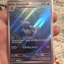 Pokemon TCG Wartortle 171/165 Sv: Scarlet & Violet 151 IR Holo Full Art 2023 EN - Image 2