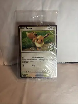 Eevee 133/165 Pokemon Holiday Calendar Stamp Snowflake, SEALED PROMO - Image 1