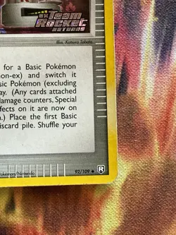 Swoop! Teleporter MP Ex Team Rocket Returns Reverse Holo 92 Pokemon Mudkip Stamp - Image 5