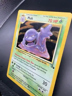 Pokemon TCG Muk Holo Rare Card 13/62 Fossil Set 1999 WOTC - Image 2