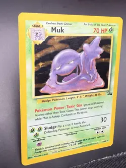 Pokemon TCG Muk Holo Rare Card 13/62 Fossil Set 1999 WOTC - Image 3