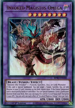 Yugioh Invoked Magistus Omega BPRO-EN100 1st Edition Ultra Rare NM - Image 1