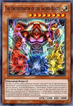 Yugioh CORI-EN008 - Summoner of the Sacred Beasts - Super Rare - Image 1