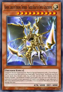 Yugioh CORI-EN006 - Calamity of the Sacred Beasts - Hamon, Lord of Striking Thun - Image 1