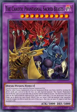 Yugioh CORI-EN029 - The Chaotic Phantasmal Sacred Beasts - Secret Rare - Image 1