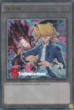 ♦Yu-Gi-Oh!♦ Jeton Joey Wheeler & Dragon Noir aux Yeux Rouges : LDK2-FRT03 - Image 1
