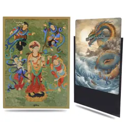 Yugioh TCG Trading Card Sleeves 67x92mm Flying Apsaras Dunhuang Art PP 64pcs - Image 1