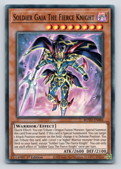 Soldier Gaia The Fierce Knight - ROTD EN004 - Super Rare - 1st Edition Yugioh - Image 1