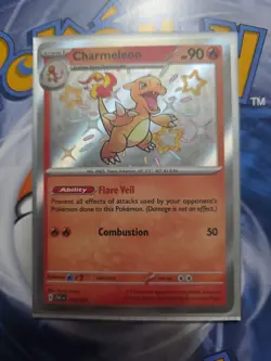 Pokemon TCG Charmeleon Holo Shiny Rare Card Paldean Fates 110/091 NM/M Condition - Image 2