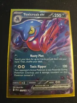 Toxicroak ex 131/198 Scarlet & Violet Base Set Double Rare Pokemon Card Mint - Image 1