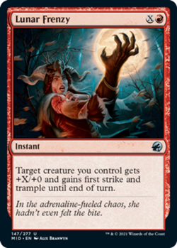 x1 Lunar Frenzy - Innistrad: Midnight Hunt - NM - MTG - Image 1