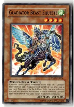 Gladiator Beast Equeste TDGS-EN024 The Duelist Genesis Yu-Gi-Oh Unlimited MP - Image 1