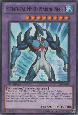 Yugioh! LP Elemental HERO Marine Neos - LCGX-EN062 - Common - 1st Edition Lightl - Image 1