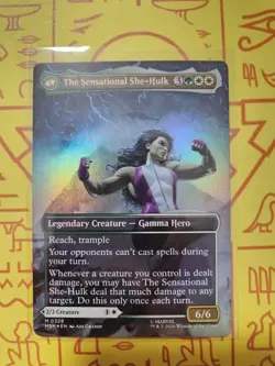 MTG Marvel Super Heroes, Jennifer Walters / She-Hulk 0328 - Borderless-FOIL - Image 2