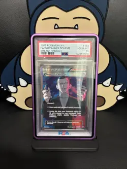 2016 Pokemon TCG Breakthrough Giovanni's Scheme Full Art Holo 162/162 PSA 10 - Image 1