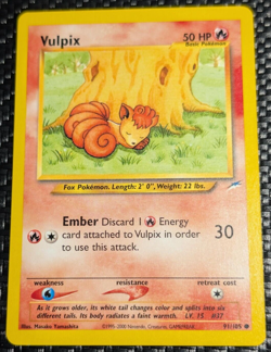 Vulpix 91/105 Neo Destiny Vintage WotC 2002 NM Pokemon Card TCG - Image 1