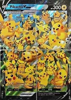 Pokemon TCG Pikachu V-UNION SWSH159 Crown Zenith 4 Card Set Holo Full Art - Image 1