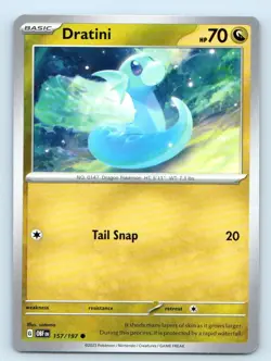 Dratini 157/197 Common Obsidian Flames Pokemon Near Mint - Image 1