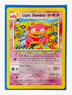 Light Slowbro 51/105 2000 Pokemon Neo Destiny Unlimited Vintage WOTC Uncommon LP - Image 1
