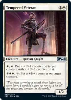 x1 Tempered Veteran - Core Set 2021 (M21) - NM - MTG - Image 1