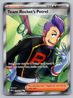 Team Rocket's Petrel 226/182 Ultra Rare Destined Rivals Pokemon NM - Image 1
