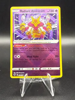 Radiant Alakazam 059/195 Radiant Rare Silver Tempest Pokemon Holo Near Mint - Image 1