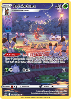Kricketune GG02 Crown Zenith Galarian Gallery Full Art Holo Rare NM Pokemon - Image 1
