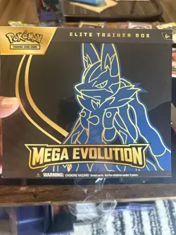 Mega Evolution Elite Trainer Box ETB Lucario Pokemon TCG Factory Sealed - Image 1