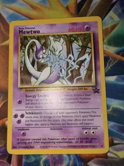 Pokemon TCG - Mewtwo 12 WOTC Black Star Promo - Christopher Rush 1998 - (LP-) - Image 2