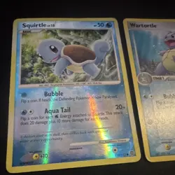Pokemon TCG Squirtle 112/132 Holo Promo & Wartortle 42/100 2-Card Lot - Image 2