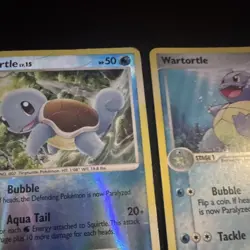 Pokemon TCG Squirtle 112/132 Holo Promo & Wartortle 42/100 2-Card Lot - Image 3