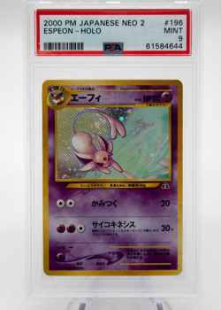 2000 POKEMON JAPANESE NEO 2 #196 ESPEON-HOLO PSA 9 - Image 1