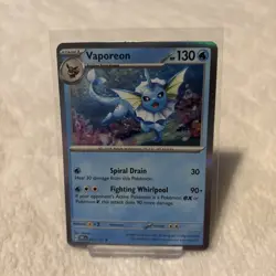Pokemon TCG Vaporeon Holo Rare 022/131 Prismatic Evolutions NM - Image 1
