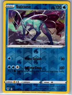 Suicune 037/189 Reverse Holo SWSH03: Darkness Ablaze - Pokemon Card - NM - Image 1