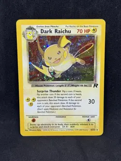 Pokemon TCG - Dark Raichu 83/82 Holo - Team Rocket Unlimited - MP SWRL - Image 1