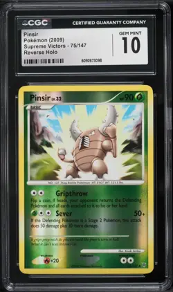Pinsir Supreme Victors Reverse Holo Pokemon TCG 75/147 CGC GEM MINT 10 POP 3 - Image 1