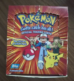 Pokemon Topps TV Animation Edition Booster Packs 1 Blue Label Factory Sealed - Image 4