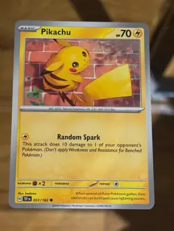 Pikachu 051/162 Common Temporal Forces Pokemon Card - Image 1
